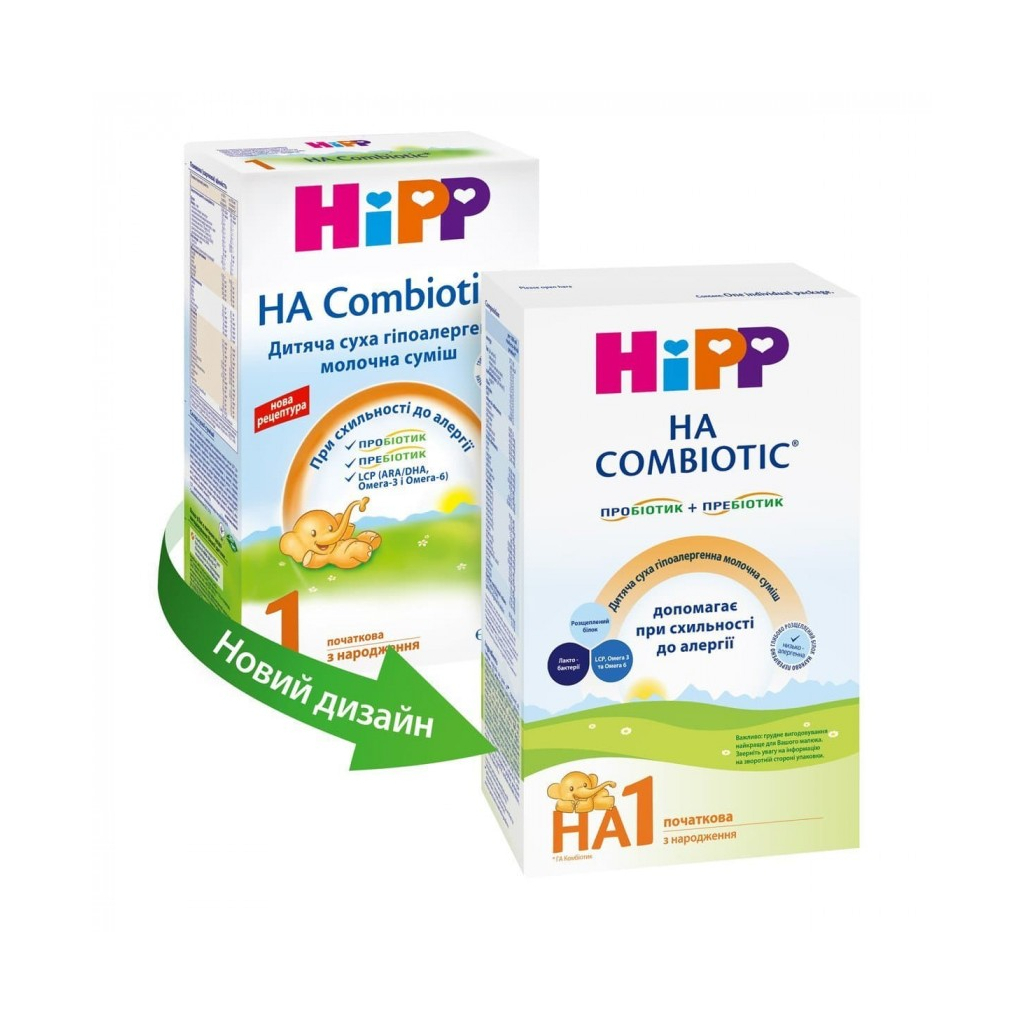 Дитяча суміш HiPP 1 Гіпоалергенна HA Combiotic початкова 350 г (9062300130376) - изображение 2