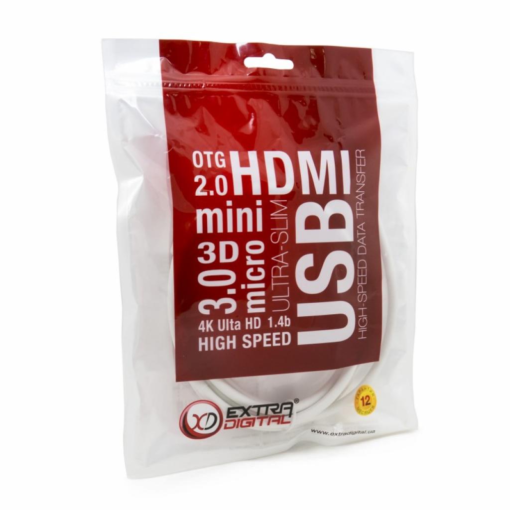 Кабель мультимедійний DisplayPort to HDMI 2.0m Extradigital (KBD1669) - изображение 6