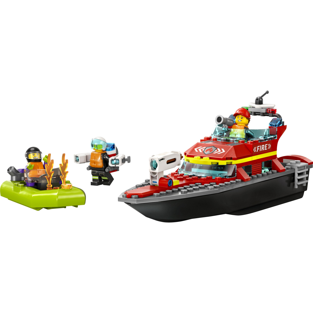 Конструктор LEGO City Човен пожежної бригади 144 деталі (60373) - зображення 2