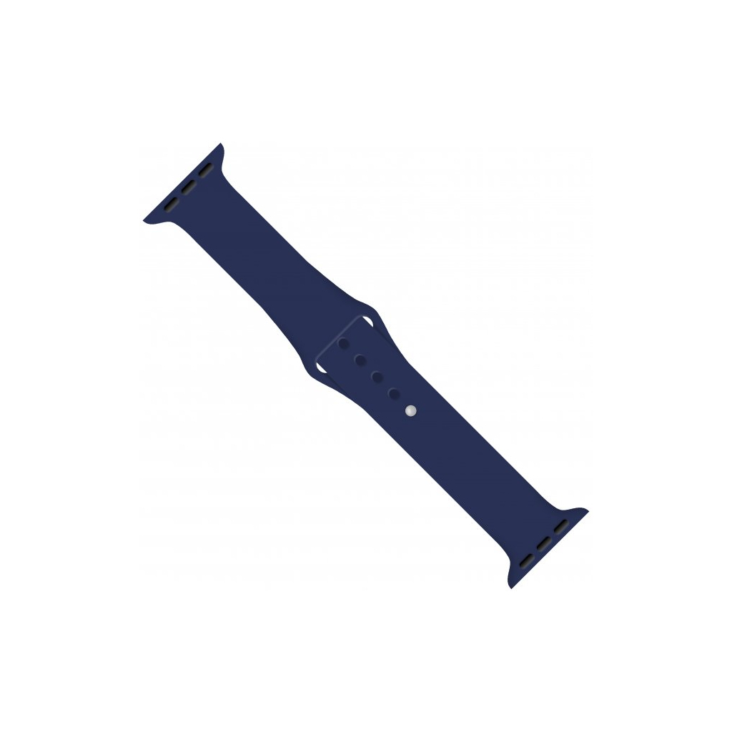 Ремінець до смарт-годинника Intaleo Silicone для Apple Watch 38/40 mm dark blue (1283126494345) - зображення 1