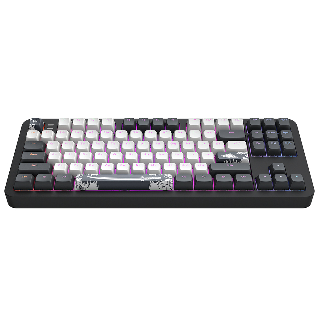 Клавіатура Dark Project ALU87 Bushido ABS RGB Mech G3MS Moonstone Black/White (DPKB_BUSHIDO_87_ANSI_UA) - зображення 1