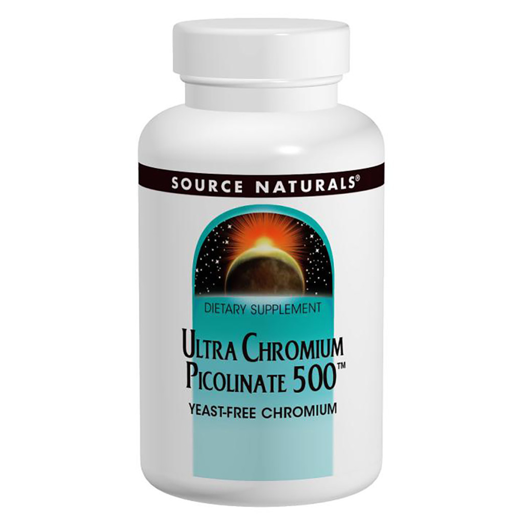 Мінерали Source Naturals Ультра Хром Піколінат 500 мкг, Ultra Chromium Picolinate, 60 таблеток (SN0515) - зображення 1