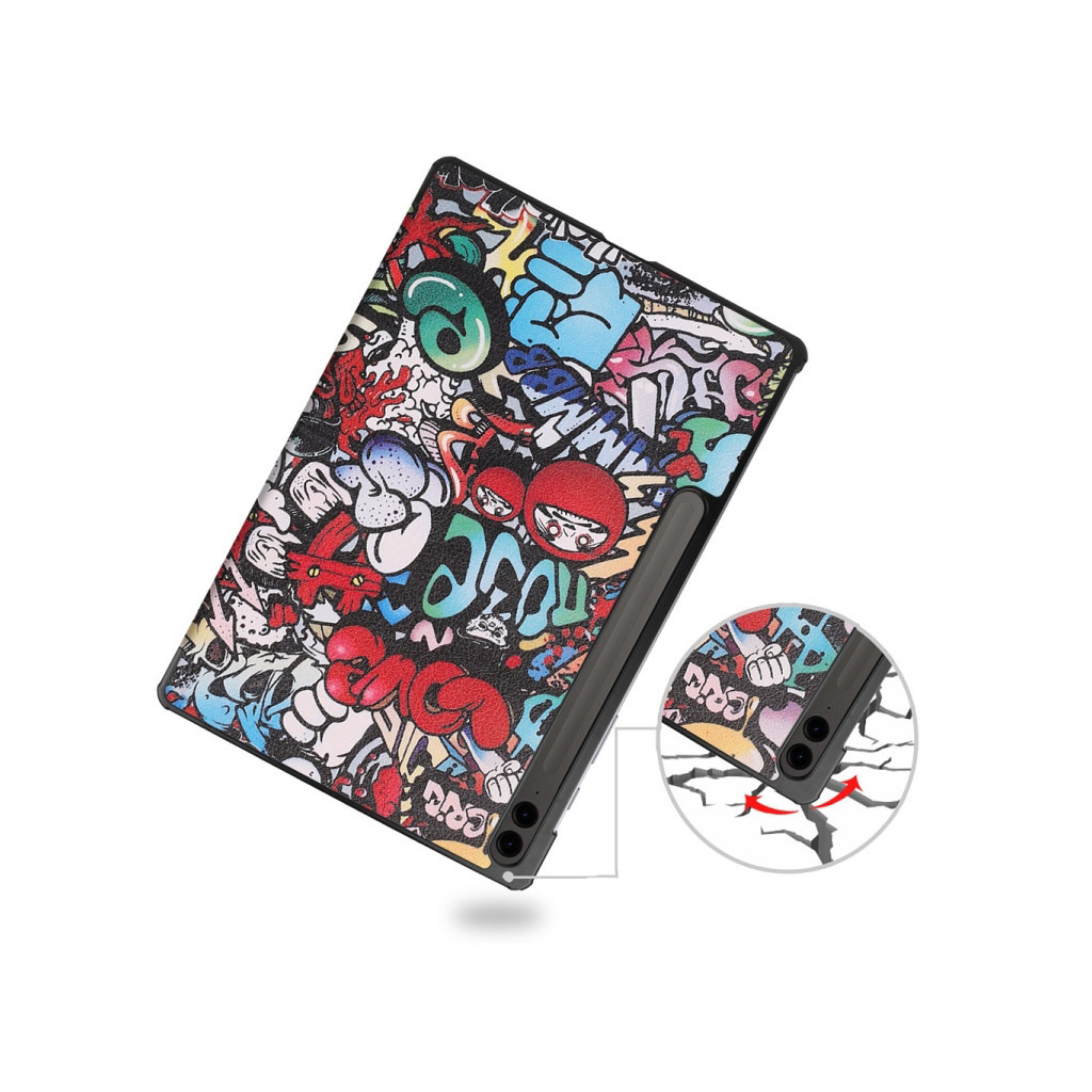 Чохол до планшета BeCover Smart Case Samsung Tab S9 Plus (SM-X810/SM-X816)/S9 FE Plus (SM-X610/SM-X616) 12.4" Graffiti (710377) - зображення 4