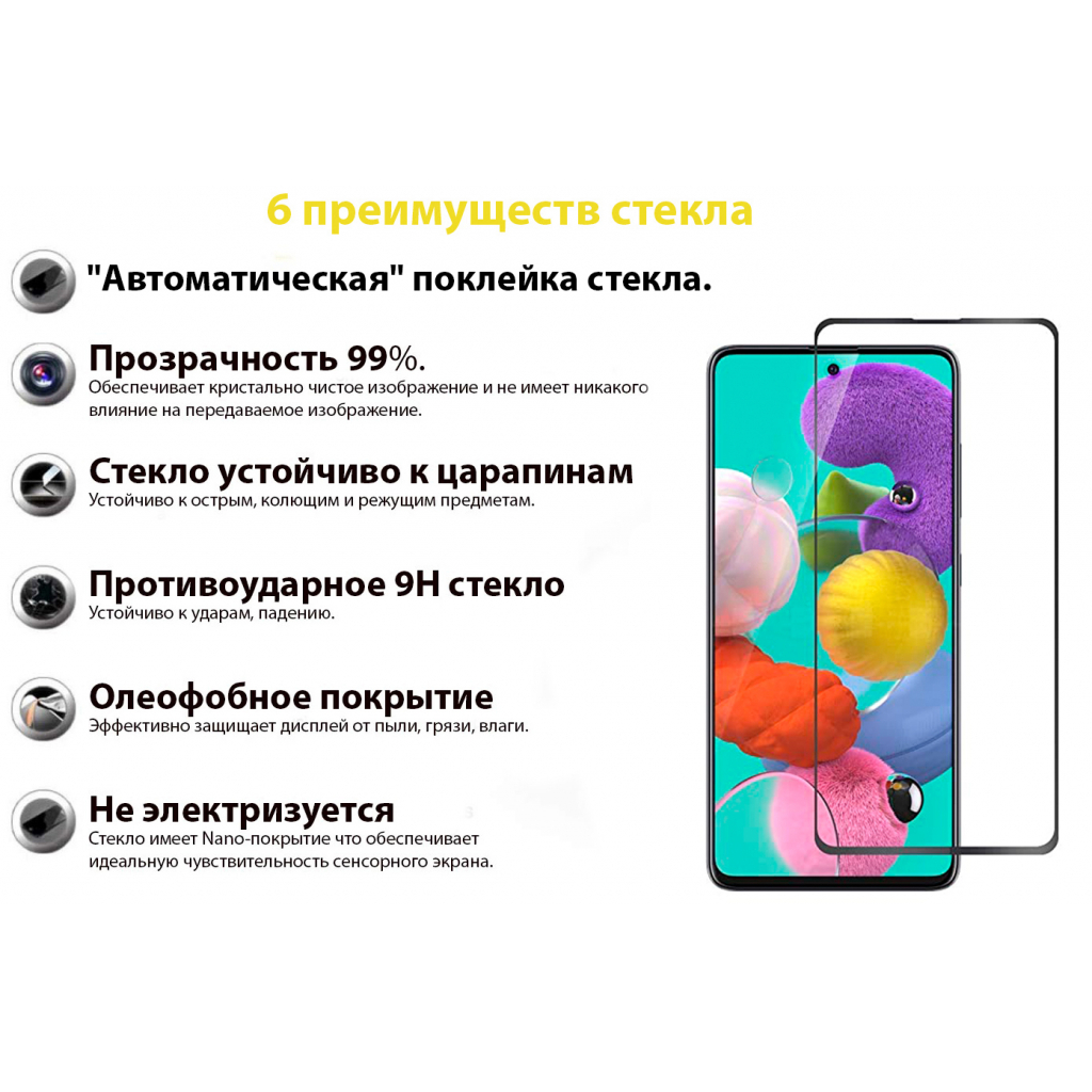 Скло захисне BeCover Samsung Galaxy M52 SM-M526 Black (706905) - зображення 5