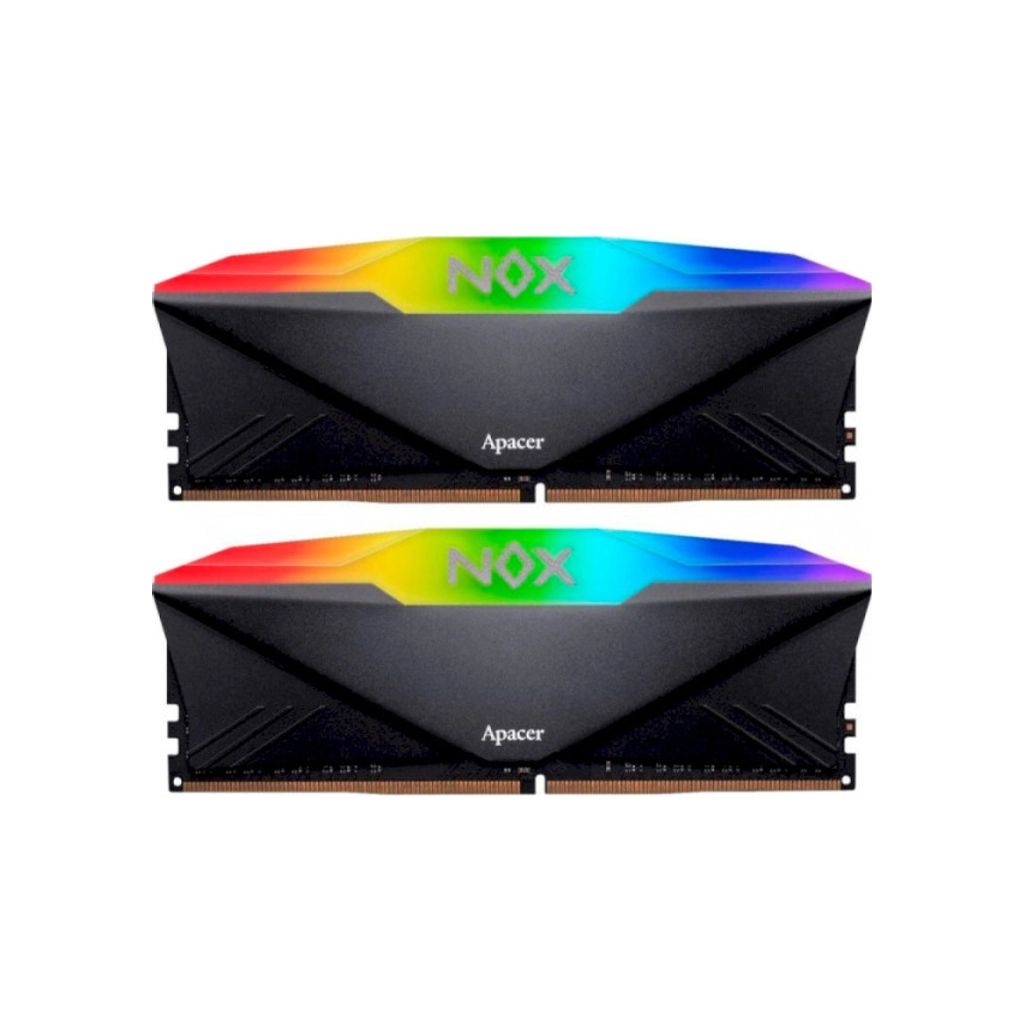 Модуль пам'яті для комп'ютера DDR4 16GB (2x8GB) 3200 MHz NOX RGB Black Apacer (AH4U16G32C28YNBAA-2) - зображення 1