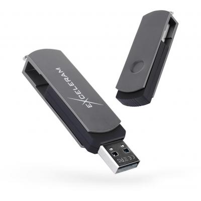 USB флеш накопичувач eXceleram 64GB P2 Series Gray/Black USB 2.0 (EXP2U2GB64) - зображення 1