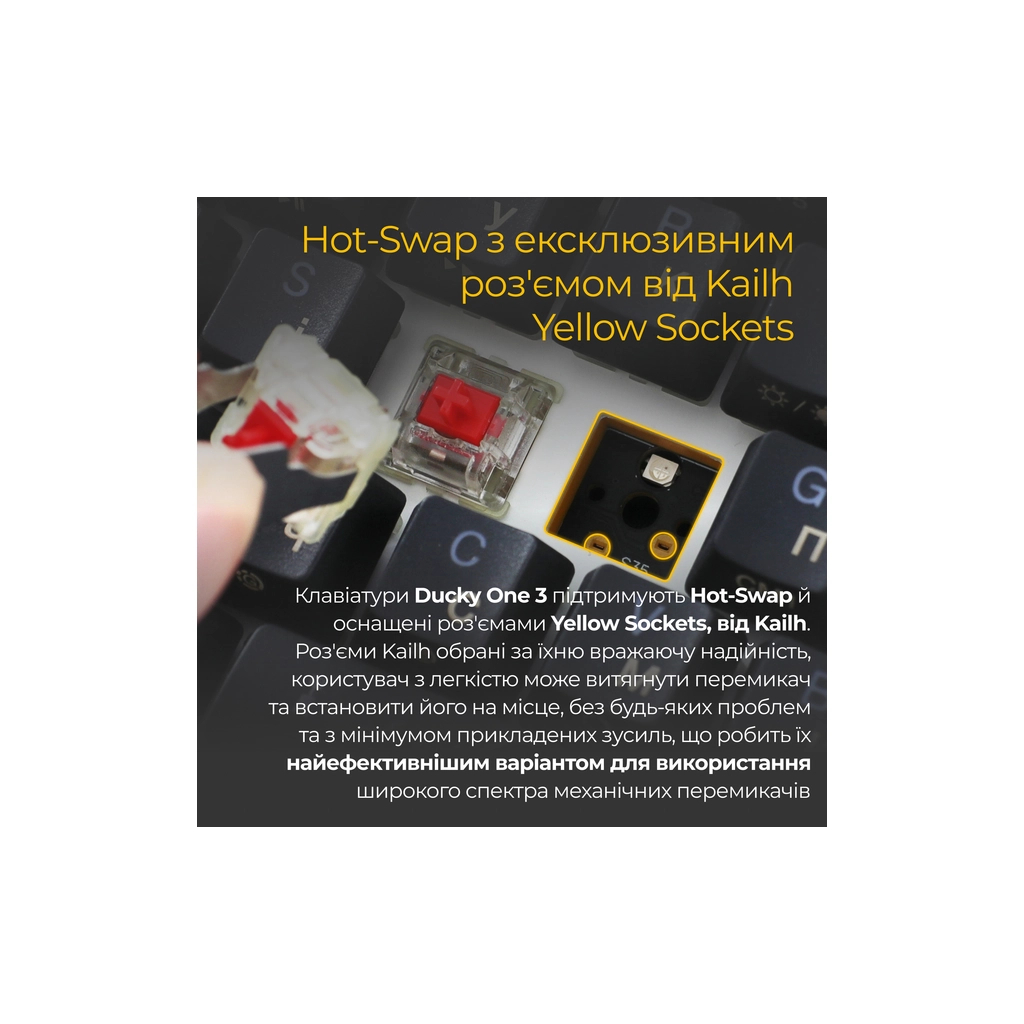 Клавіатура Ducky One 3 SF Cherry MX Brown RGB UA USB Black (DKON2167ST-BUAPXCLAWSC1) - зображення 5