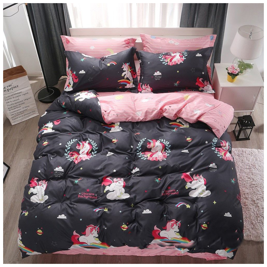 Постільна білизна MirSon Бязь Premium 17-0490 Unicorn King Size (2200003464740) - зображення 1