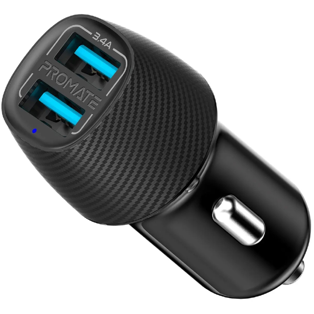 Зарядний пристрій Promate 17W 2xUSB (voltrip-duo.black) - зображення 1