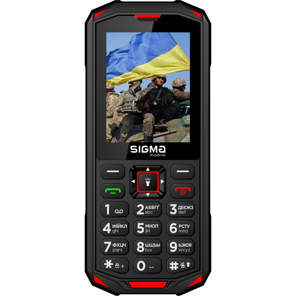 Мобільний телефон Sigma X-treme PA68 Black Red (4827798466520) - зображення 1