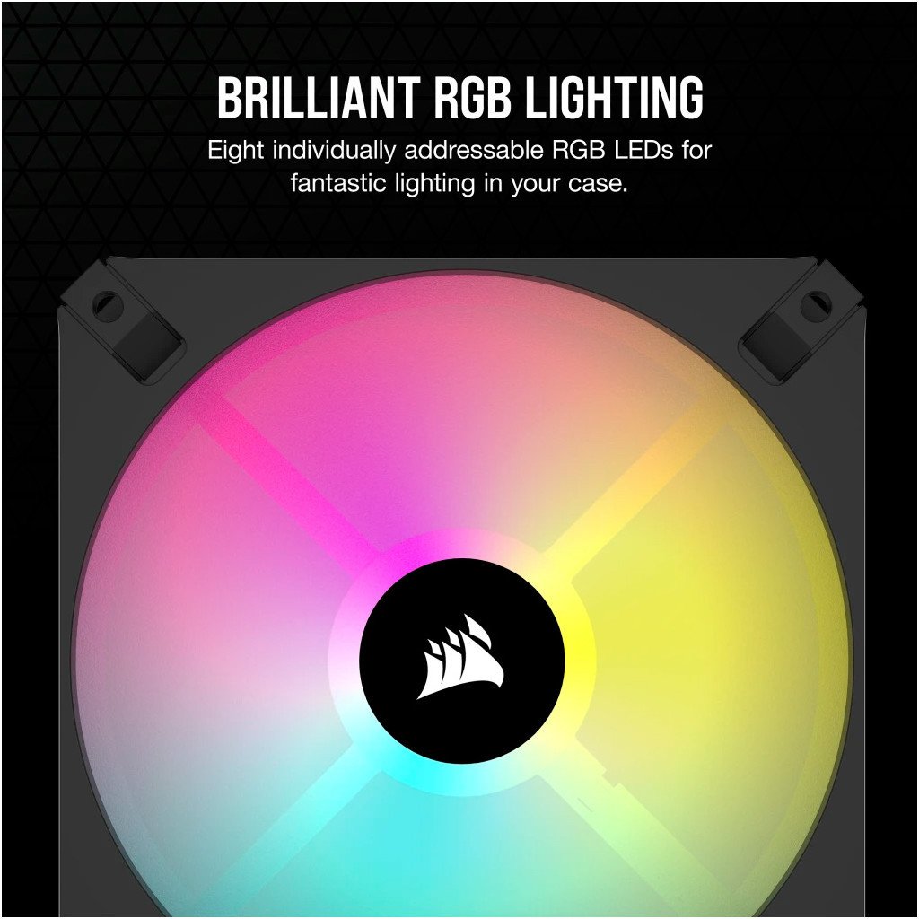 Кулер до корпусу Corsair iCUE AR120 Digital RGB Black (CO-9050166-WW) - зображення 7