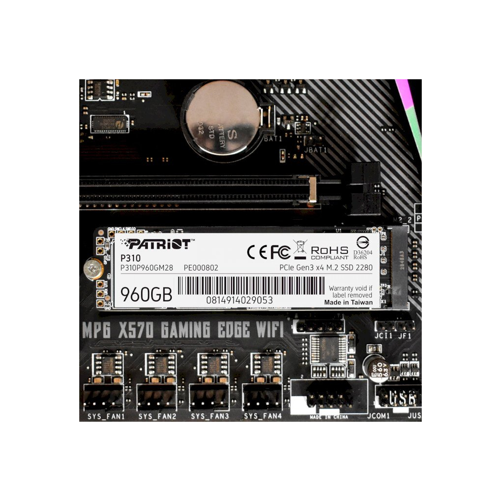 Накопичувач SSD M.2 2280 960GB Patriot (P310P960GM28) - зображення 6