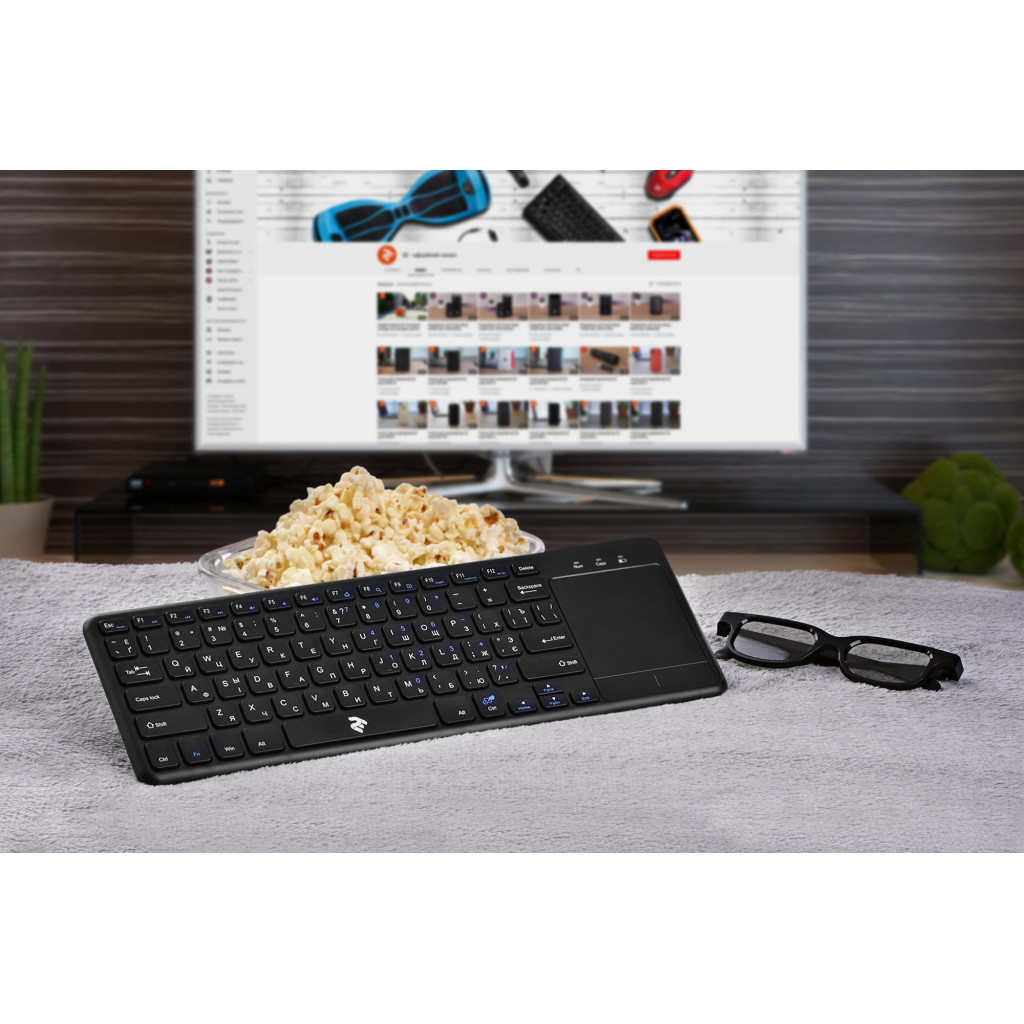 Клавіатура 2E KT100 Touch Wireless Black (2E-KT100WB) - зображення 10