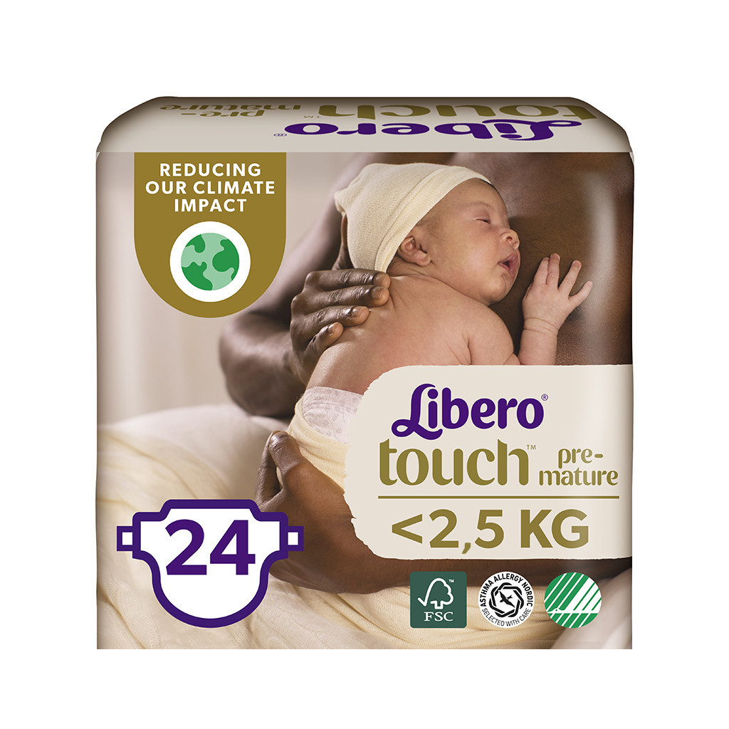 Підгузки Libero Touch Prema от 0 до 2.5 кг 24 шт (7322541069999) - зображення 1