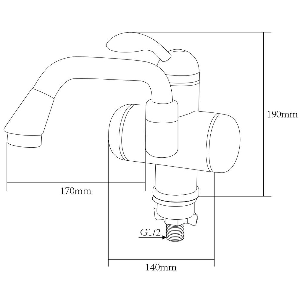 Проточний водонагрівач AQUATICA LZ 3.0кВт 0.4-5бар для рако (LZ-5A211W) - зображення 2