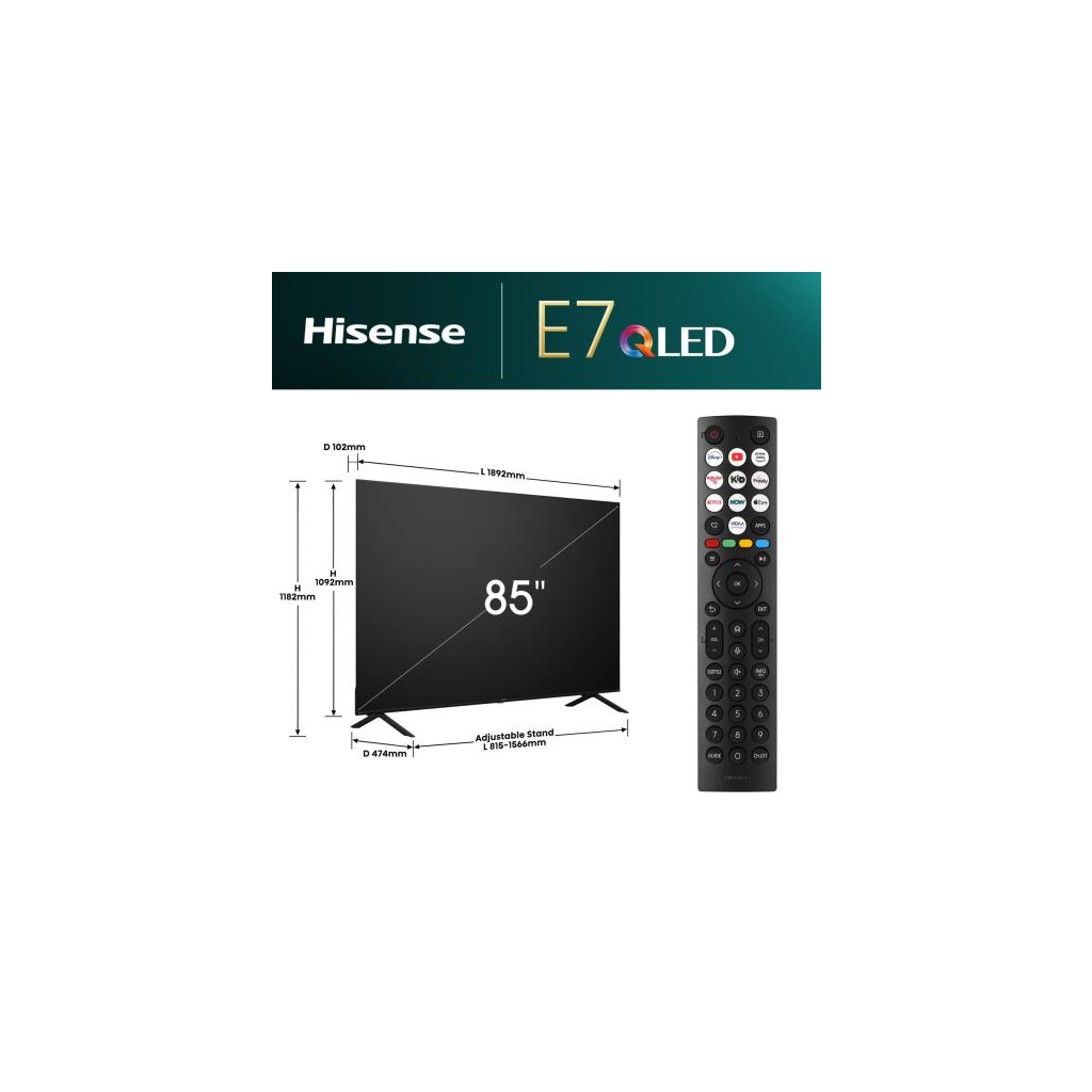 Телевізор Hisense 85E7NQ - зображення 4