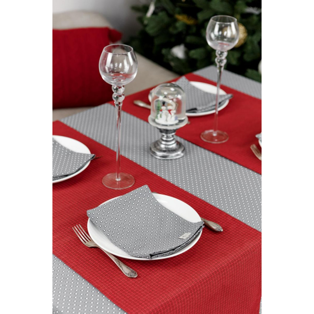 Серветка на стіл Прованс Merry Christmas сіра 35x45 см (4823093448780) - зображення 6