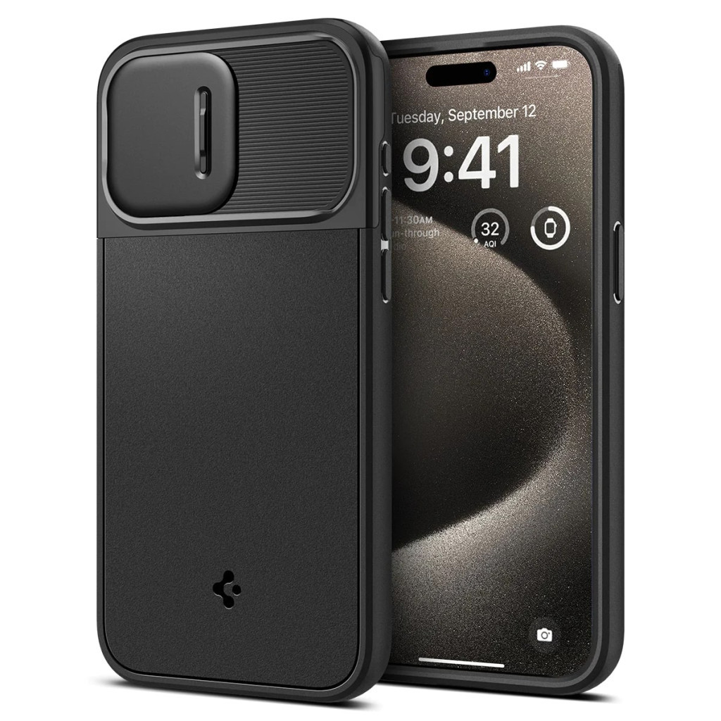 Чохол до мобільного телефона Spigen Apple iPhone 15 Pro Max Optik Armor MagFit Black (ACS06599) - зображення 3