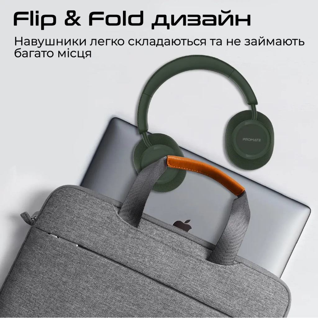 Навушники Promate Takt Midnight Green (takt.midnightgreen) - зображення 5