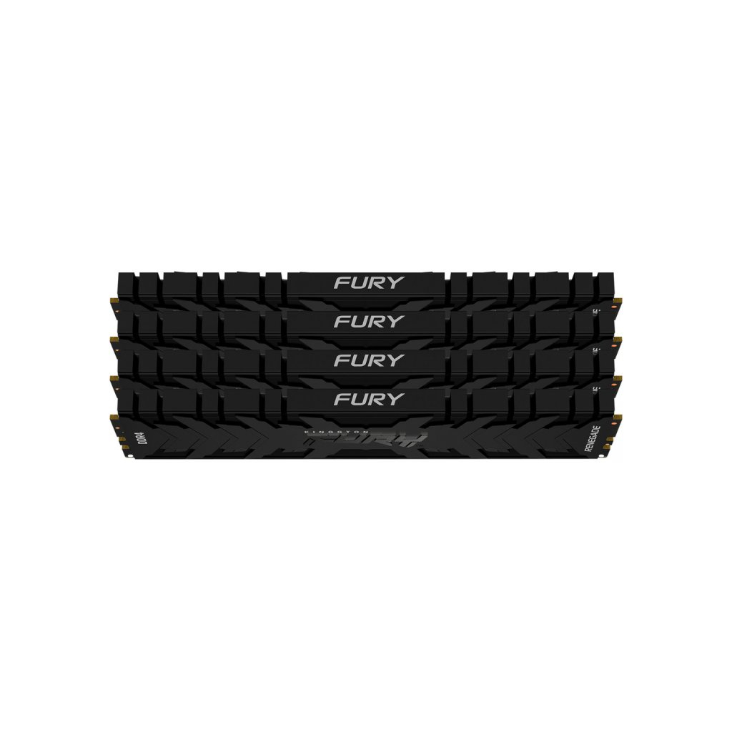 Модуль пам'яті для комп'ютера DDR4 128GB (4x32GB) 3600 MHz Renegade Black Kingston Fury (ex.HyperX) (KF436C18RBK4/128) - зображення 2