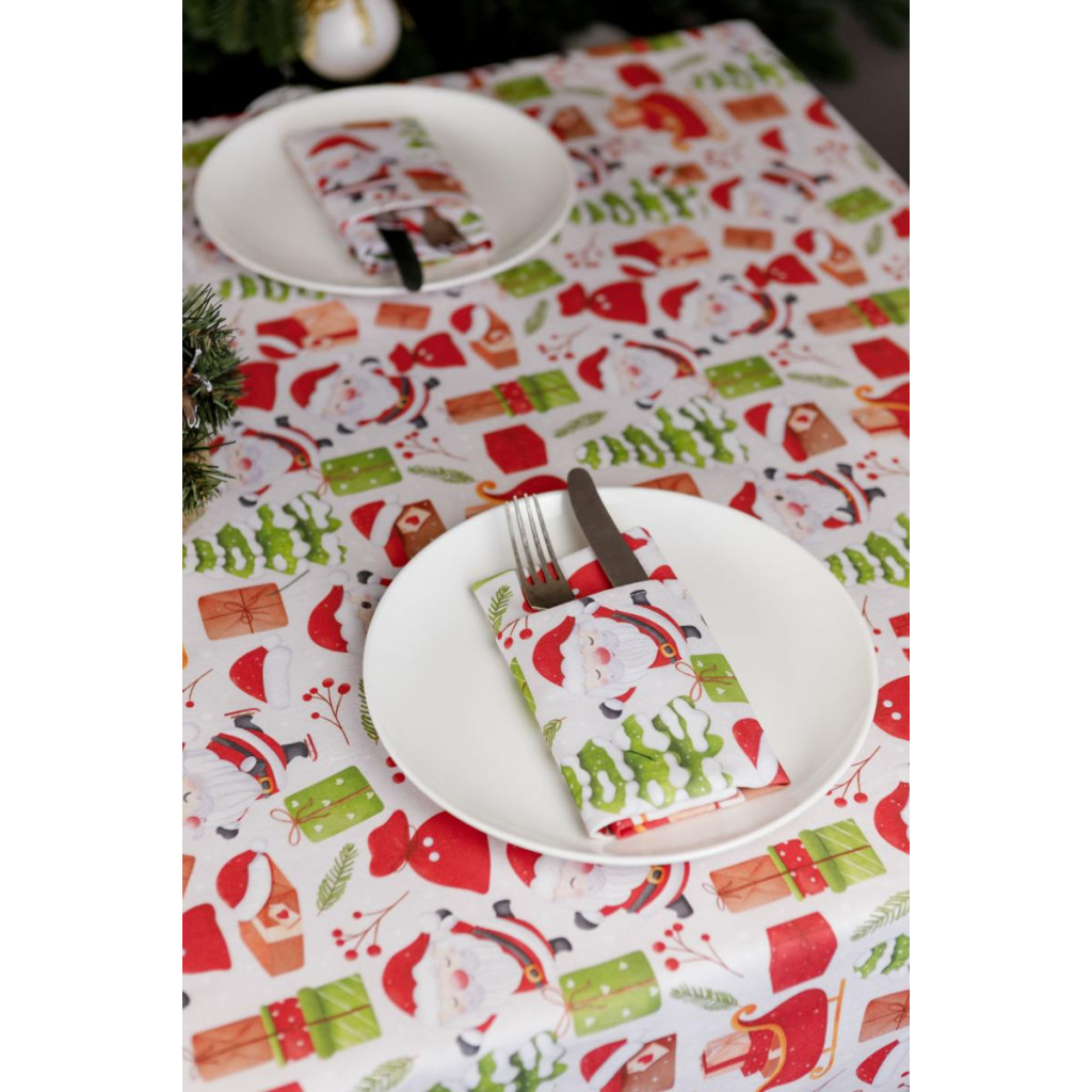 Скатертина Прованс Санта на білому 120х140 см (035781) - зображення 2