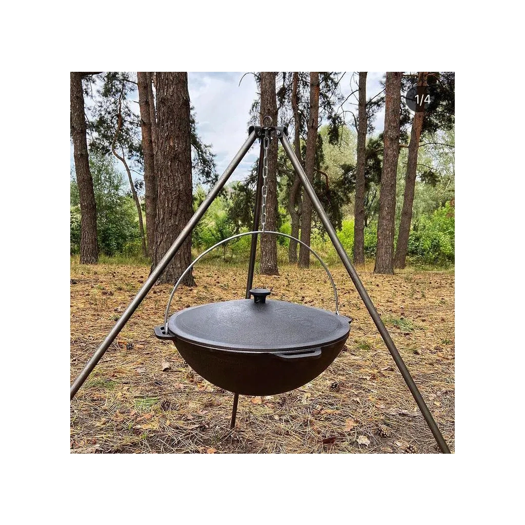 Котел туристичний Brizoll чавунний азіатський з кришкою 12 л (KA12-1) - зображення 11