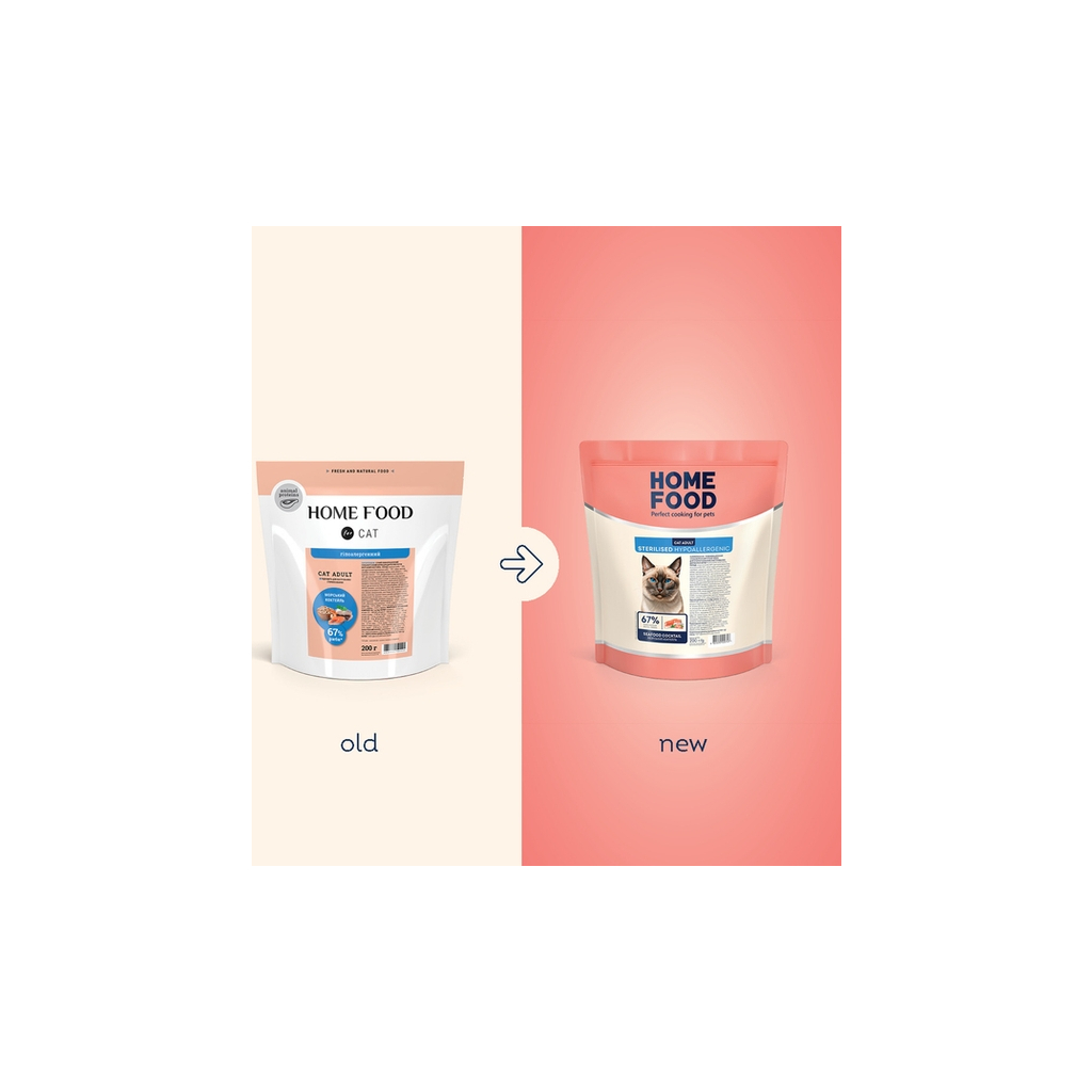 Сухий корм для кішок Home Food Hypoallergenic For sterilised морський коктейль 200 г (4820290090118) - зображення 2