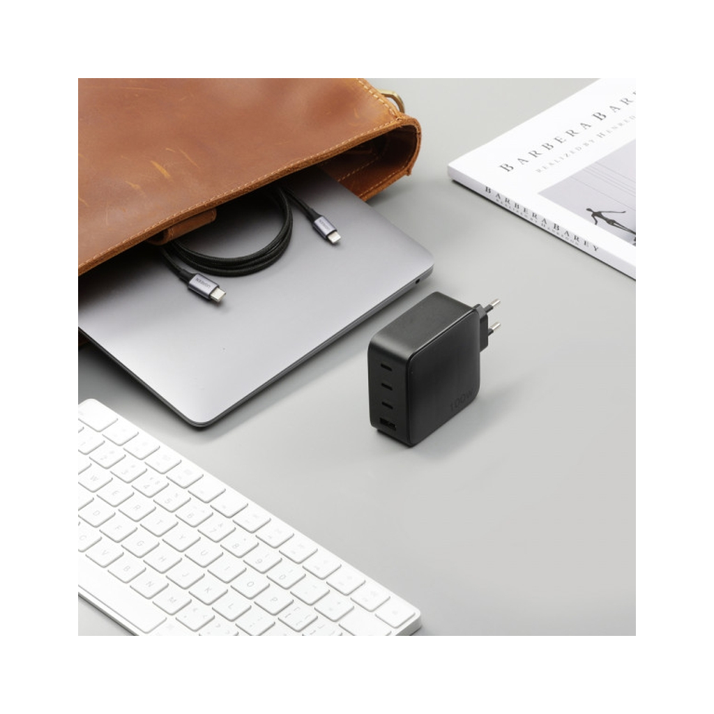 Зарядний пристрій Ugreen 4xUSB 100W (3xUSB-C+USB-A) Gan Tech Fast GAN Charger black CD226 (40747) - изображение 7