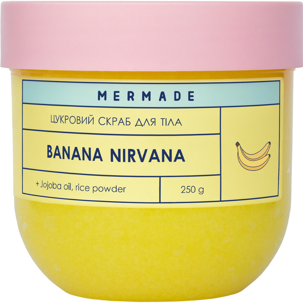 Скраб для тіла Mermade Banana Nirvana Цукровий 250 г (4820241303731) - изображение 1