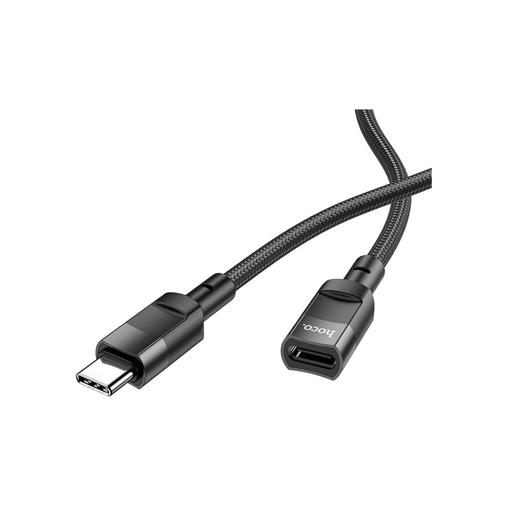 Дата кабель USB-C M/F 1.2m extension U107 black HOCO (6931474789990) - зображення 2