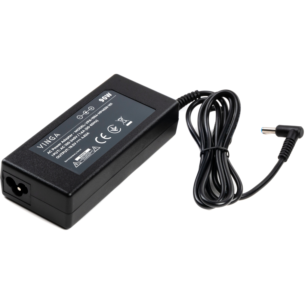Блок живлення до ноутбуку Vinga HP 90W 19.5V 4.62А 4.5*3.0 (VPA-1954-HP4530-101) - зображення 1