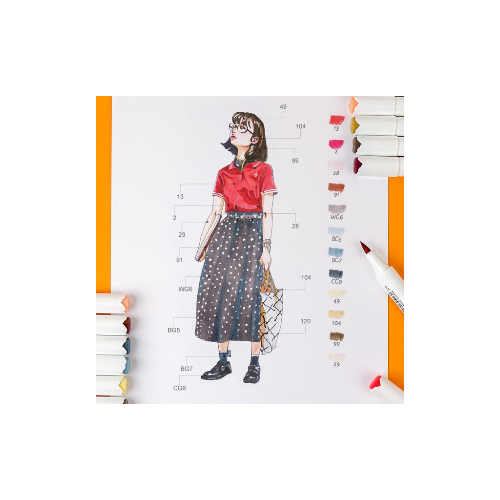 Художній маркер Arrtx Спиртові Oros 80 кольорів (LC302406) - зображення 3