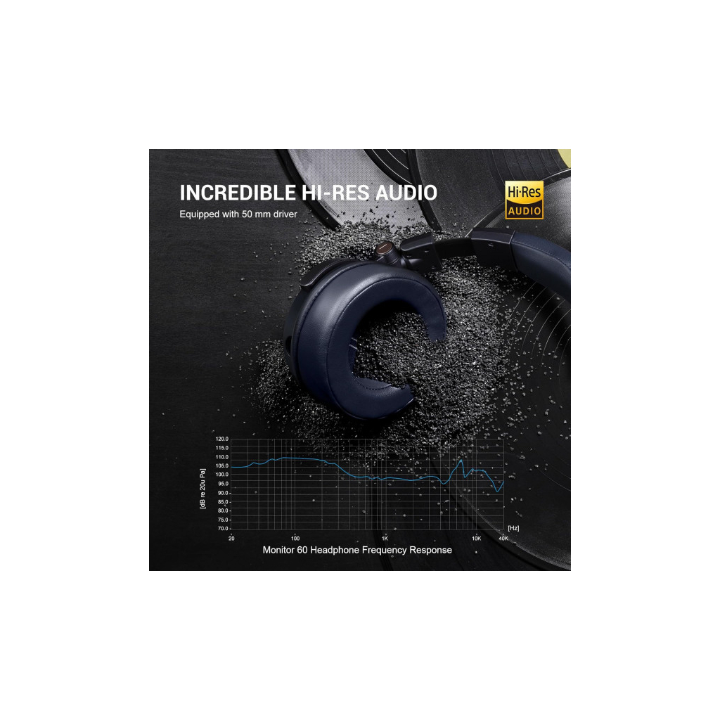 Навушники OneOdio Monitor 60 3,5мм/6,35мм Misty Blue (Monitor 60 Misty Blue) - зображення 8