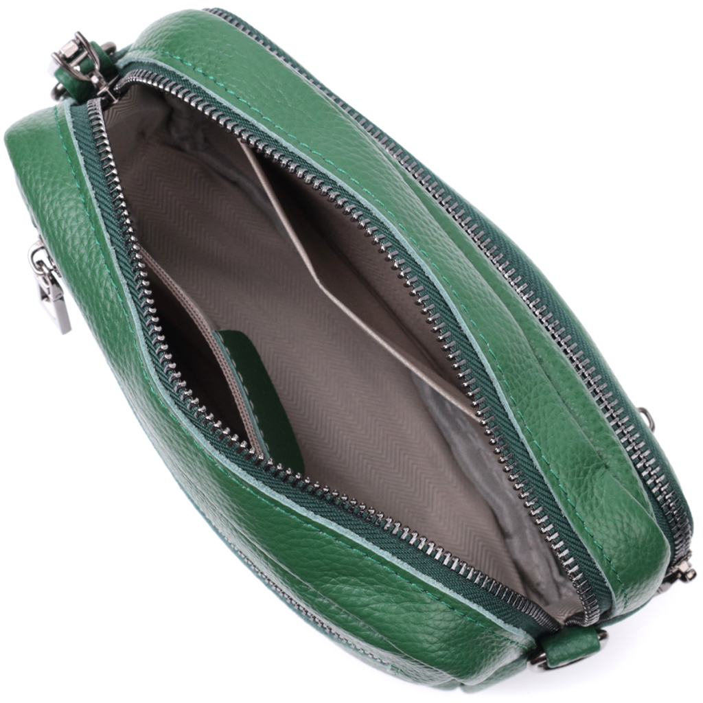 Сумка Vintage З натуральної шкіри Зелена (22639) - зображення 9