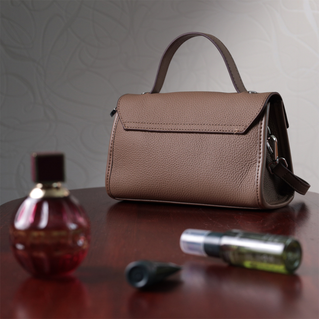 Сумка Vintage Жіноча з геометричним клапаном із натуральної шкіри Коричнева (22630) - зображення 12