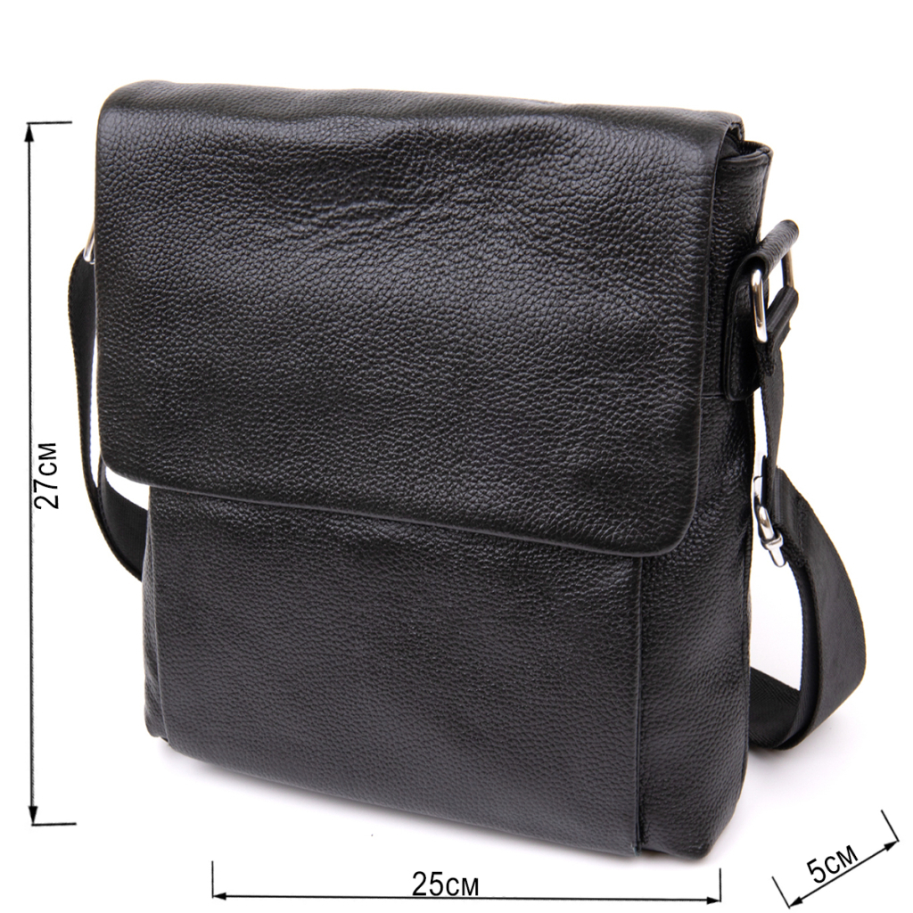 Сумка Vintage З клапаном флотар Чорна (20410) - зображення 3