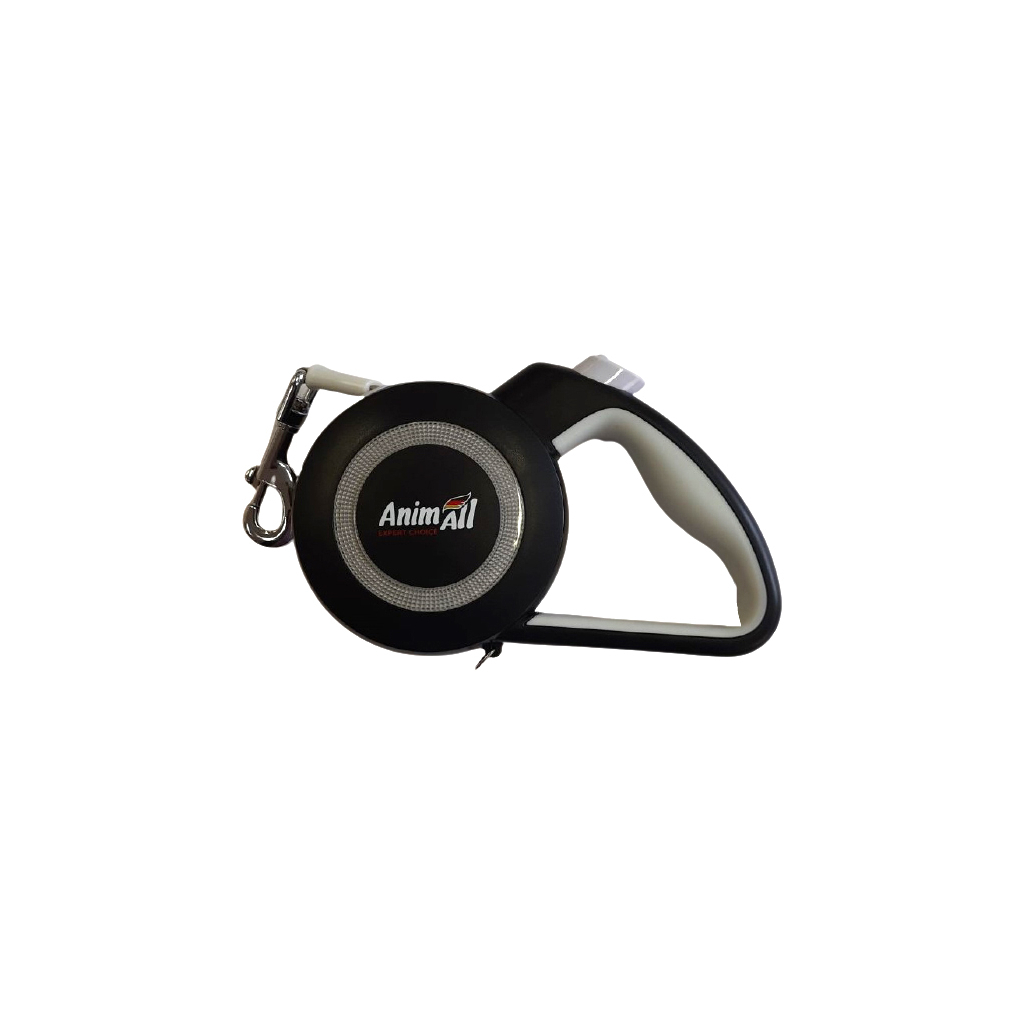 Повідець для собак AnimAll Reflector MS7110-3M S до 15 кг 3 м (сіро-чорний) (4820224500553) - зображення 1