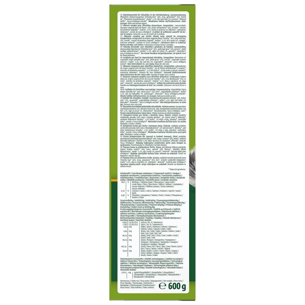 Корм для гризунів Vitakraft Premium Menu Vital для шиншил 600 г (4008239258472) - зображення 4