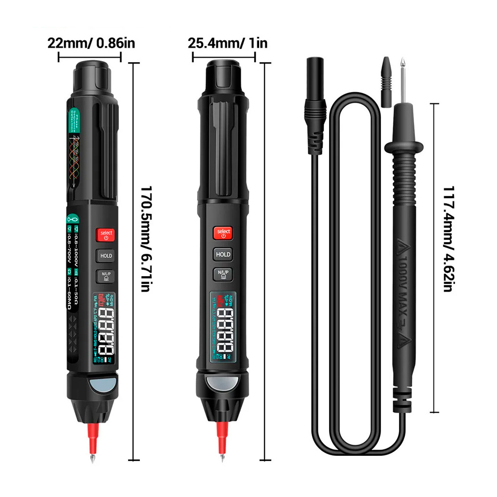 Цифровий мультиметр ANENG A3008, V, A, R, C, T, F (A3008) - зображення 3