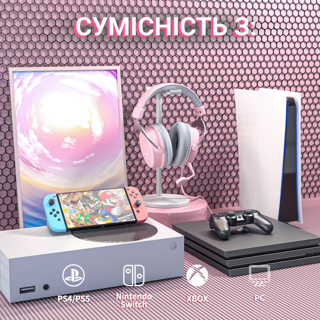 Навушники Fifine H3 RGB Pink (H3P) - зображення 5