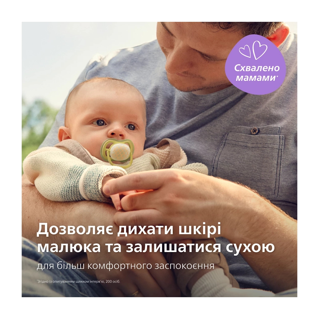 Пустушка Philips AVENT Ultra Air Нічна 0-6 місяців 2 шт (SCF376/27) - изображение 4