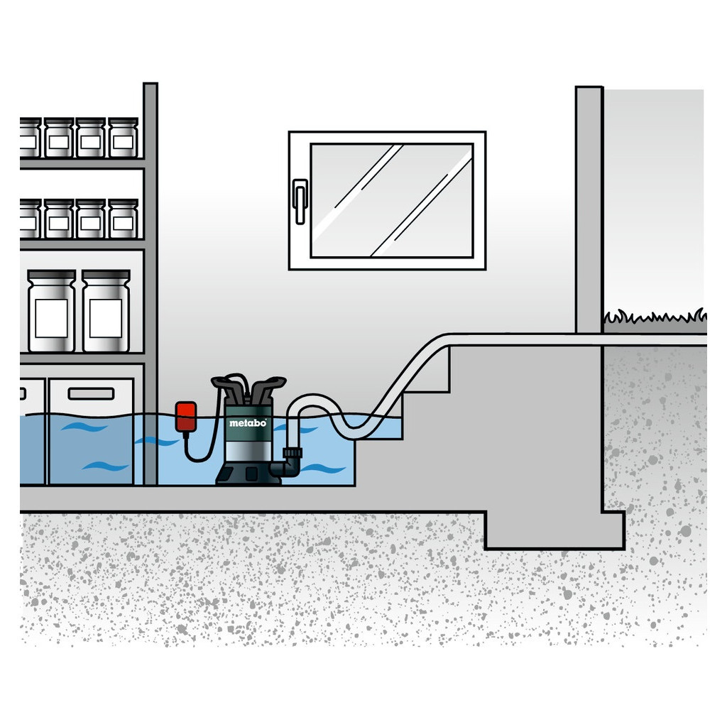 Заглибний насос Metabo TP 7500 SI, 300Вт, 7500л/г, для чистої води (0250750013) - изображение 3