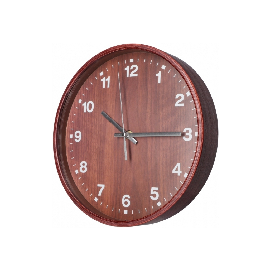 Настінний годинник Optima Promo Natural дерев'яний, темний (O52081-43) - зображення 2
