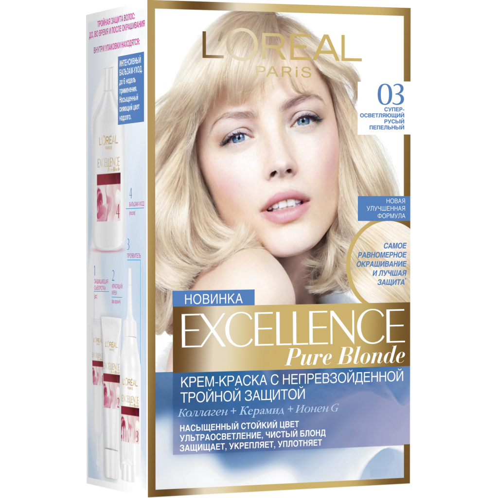 Фарба для волосся L'Oreal Paris Excellence 03 Супер-освітлювальний русявий попелястий (3600523781157) - зображення 1