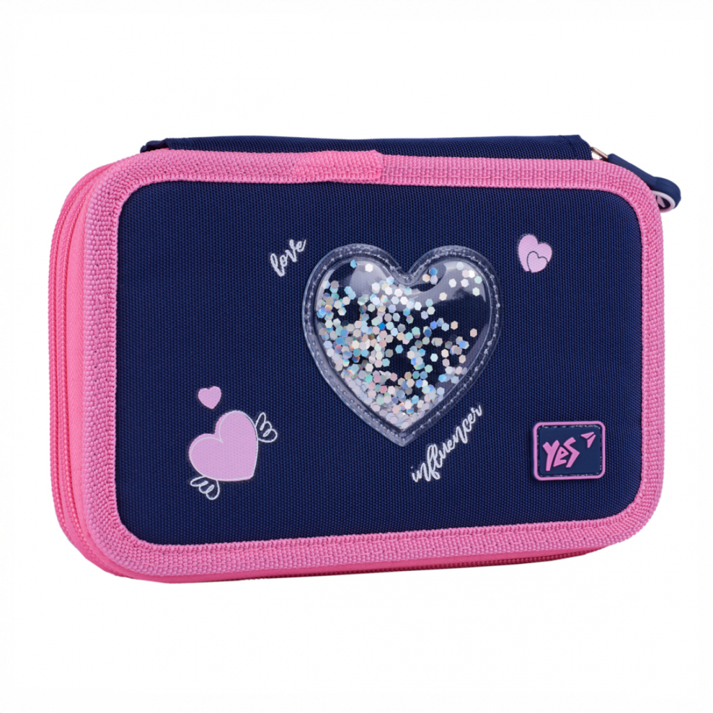 Пенал Yes Bright Hearts HP-01 твердий подвійний (533640) - зображення 1