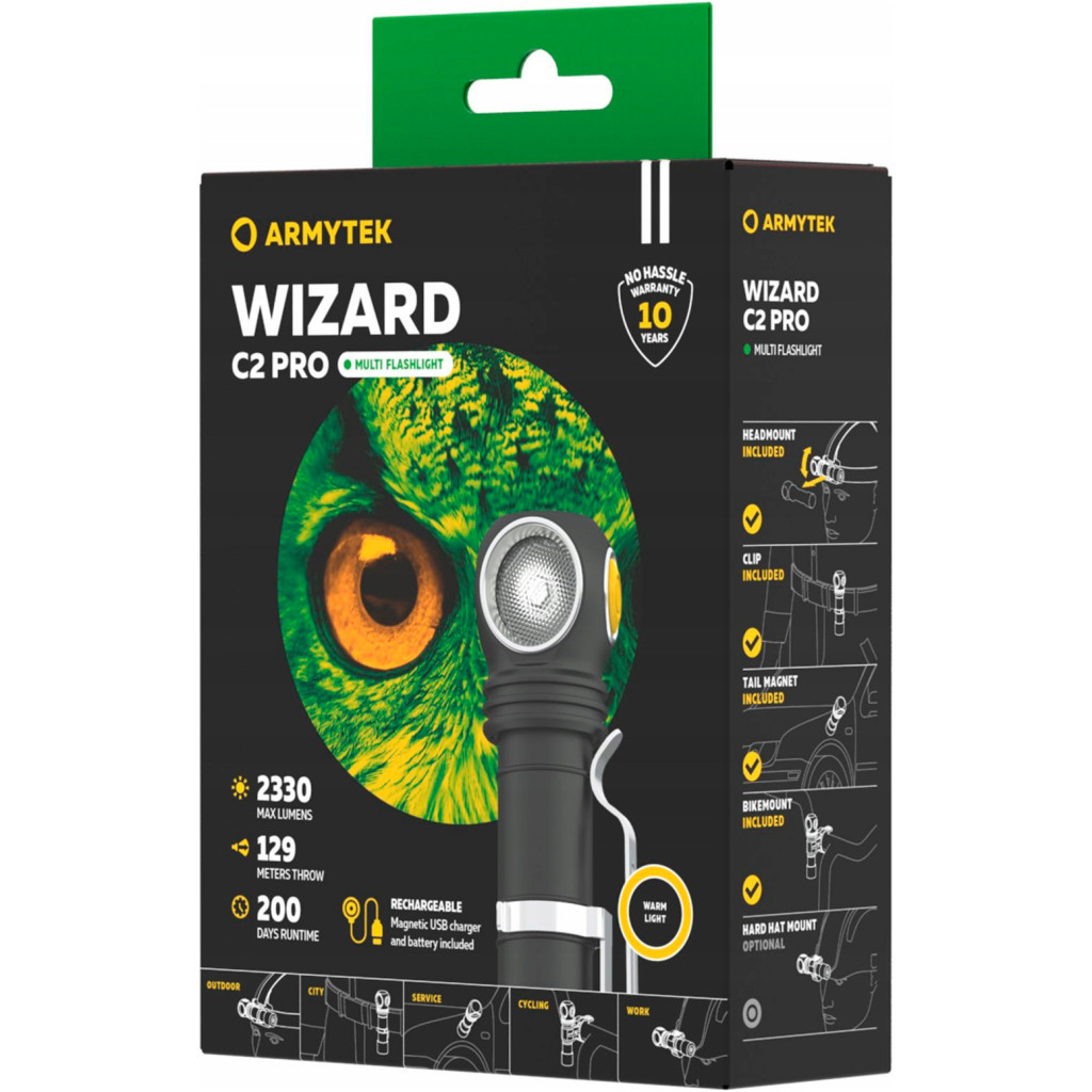 Ліхтар Armytek Wizard C2 Pro Marnet USB Warm (F08701W) - зображення 8