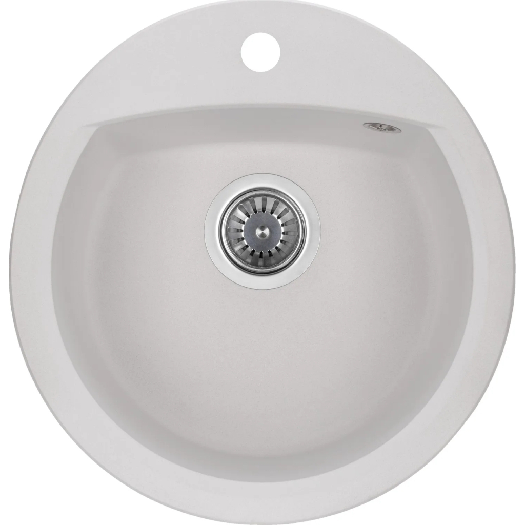 Мийка кухонна GRANADO RONDA white з сифоном (470*490mm.) (gr2205) - зображення 1