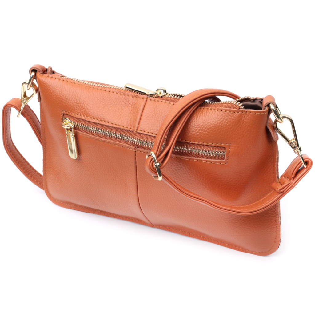 Сумка Vintage З натуральної шкіри Руда (22645) - зображення 2