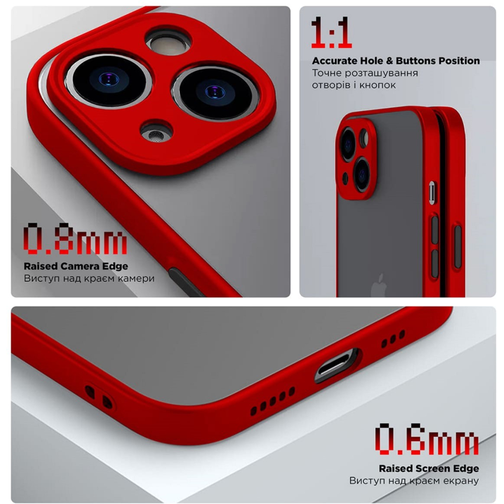 Чохол до мобільного телефона Armorstandart Frosted Matte Xiaomi Redmi 12 4G Red (ARM68553) - зображення 3