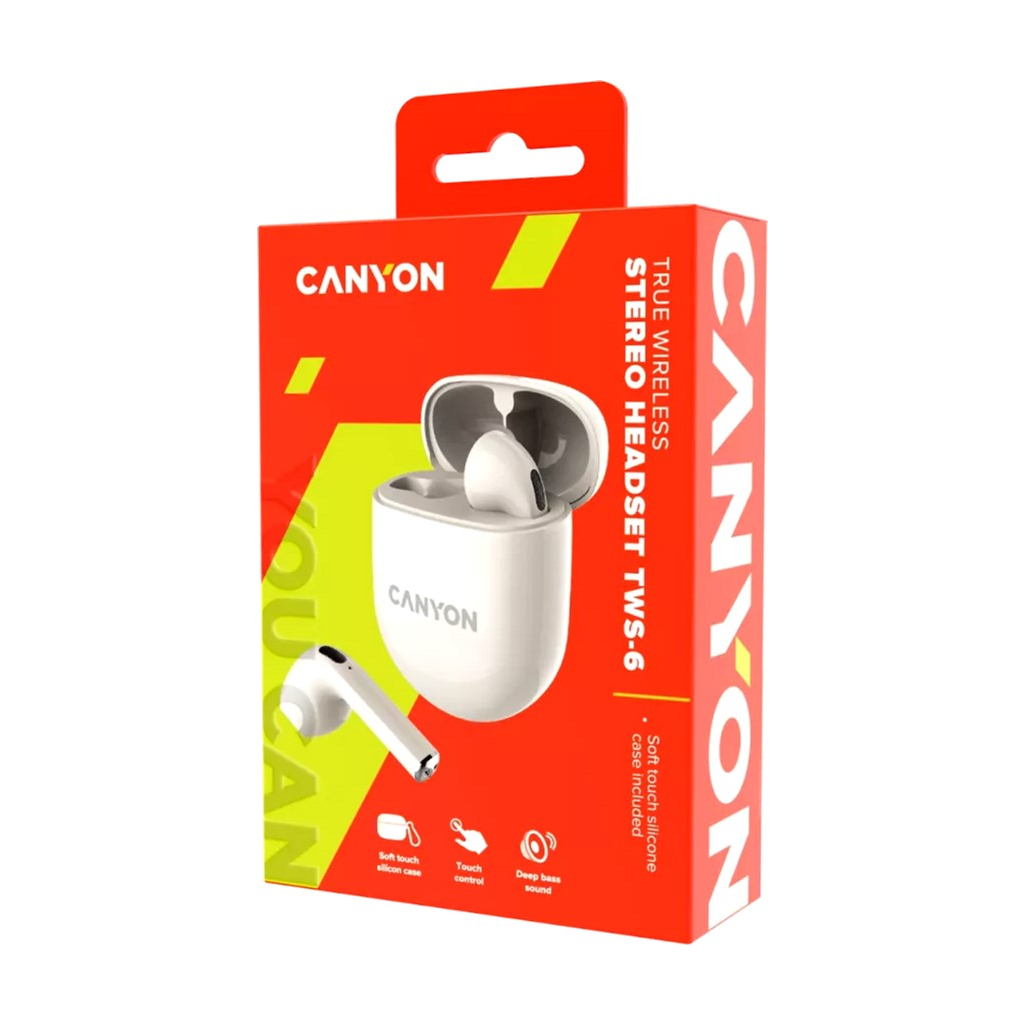 Навушники Canyon TWS-6 Beige (CNS-TWS6BE) - зображення 6